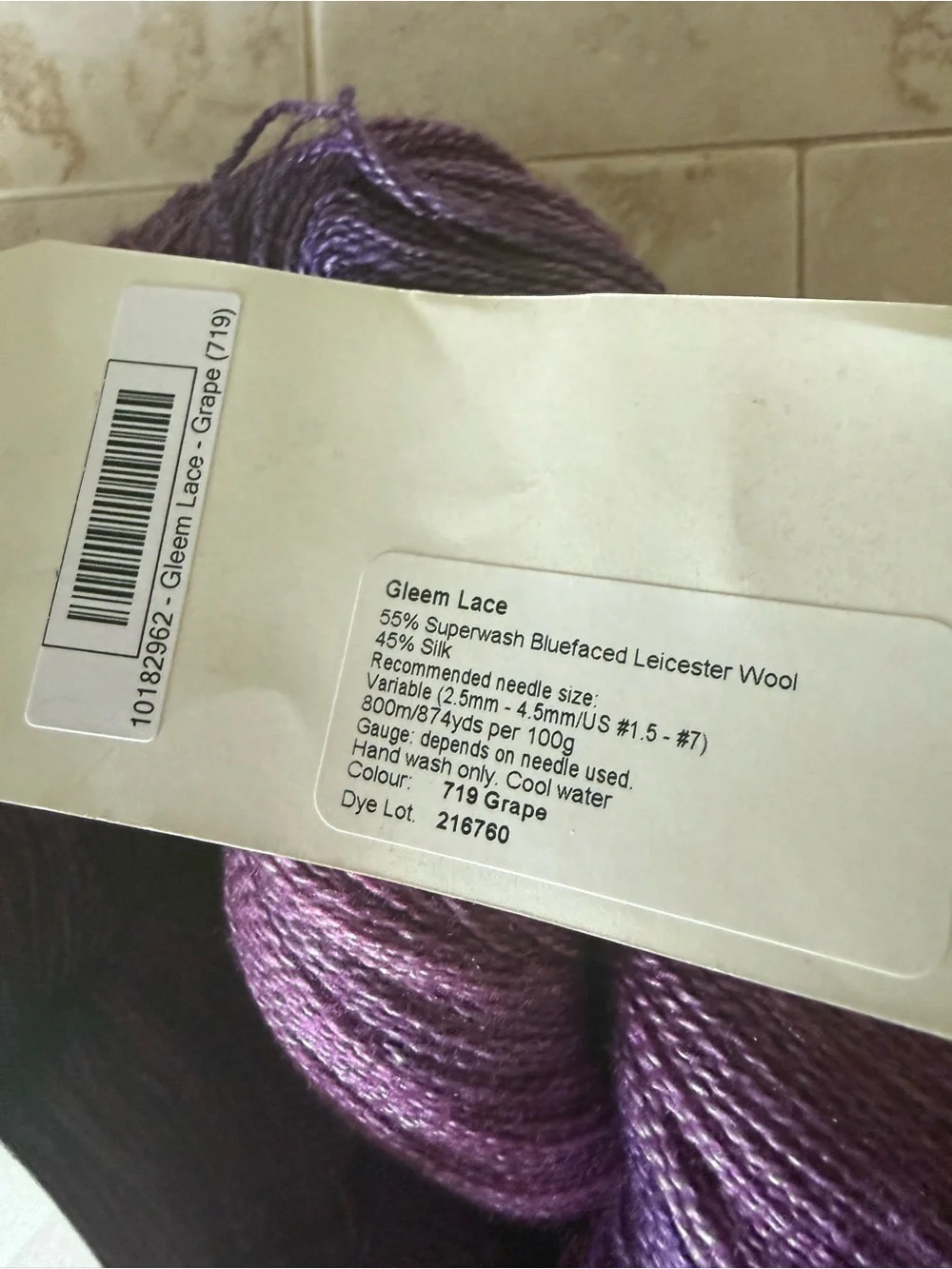 Fyberspates Gleem Lace Hand-Dyed Yarn in Purple Mix - Grape